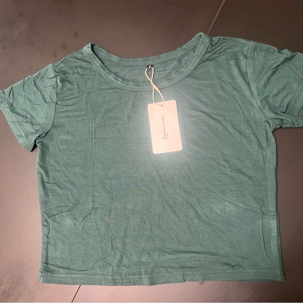 Green Crop Top